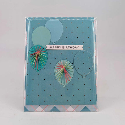 Stitched Balloon Birthday Greeting Card