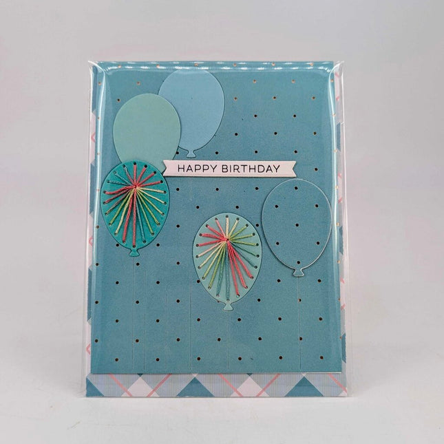Stitched Balloon Birthday Greeting Card