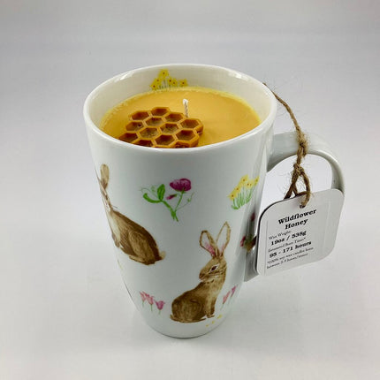 Wildflower Honey (bunny mug) - Mug Candle - 100% Soy Wax