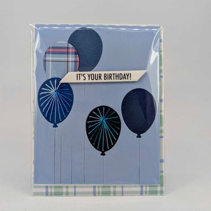 Stitched Balloon Birthday Greeting Card