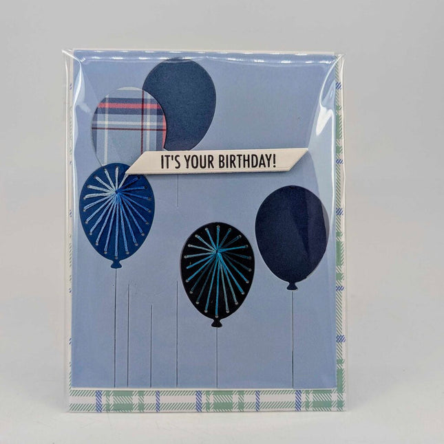 Stitched Balloon Birthday Greeting Card