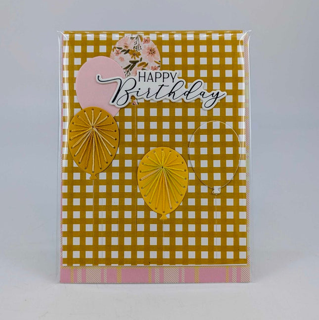 Stitched Balloon Birthday Greeting Card