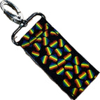 Black Small Rainbow Hearts