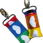 Rainbow Blocks White Hearts