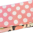 Pink Ta Dot Gray Flower Shower