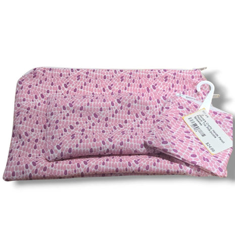 Pencil Pouch Trio Pink/purple Splashes