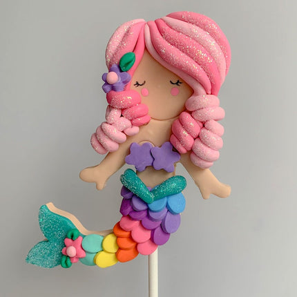 RAINBOW MERMAID CAKE TOPPER