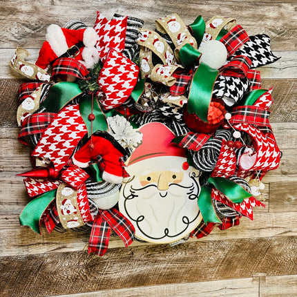 Whimsical Santa Christmas Wreath