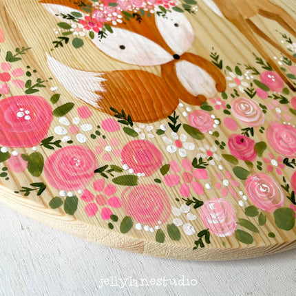 WOODLAND FOX & DEER NURSERY SIGN