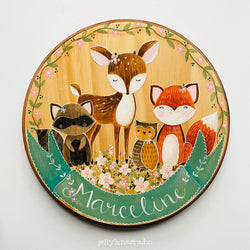 WOODLAND ANIMALS NURSERY SIGN - view 1