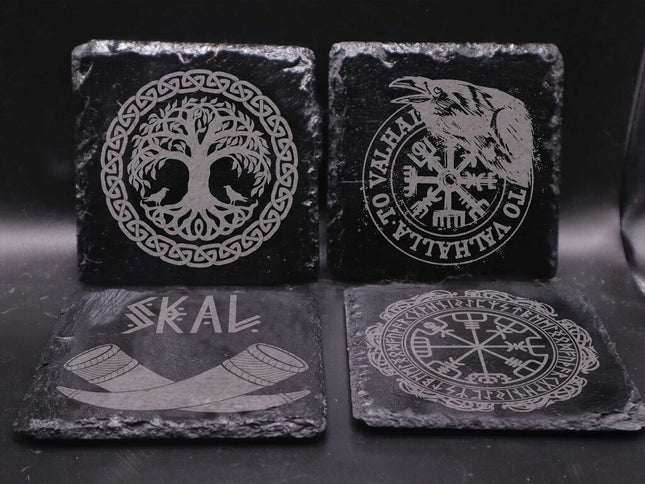 Viking Slate Coaster 4pk