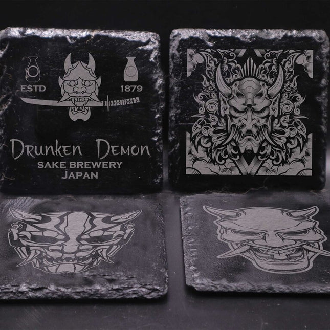 Oni Slate Coaster 4pk