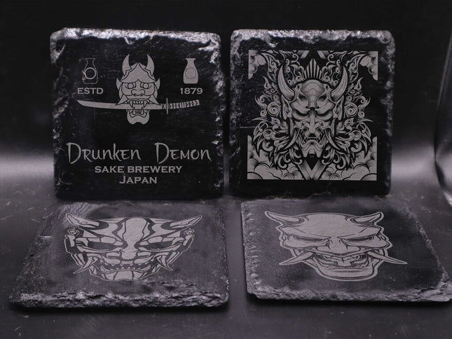 Oni Slate Coaster 4pk