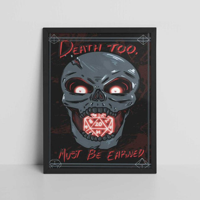 d20 skull Art Print