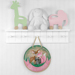WOODLAND NURSERY NAME SIGN FOR GIRL - view 2