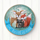 natural wood, greens, blues, custom colors available