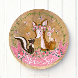 WOODLAND ANIMALS NAME SIGN FOR GIRL - view 1