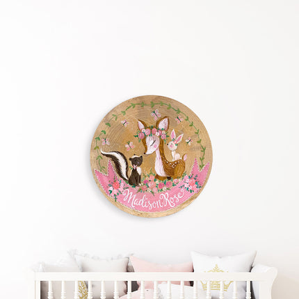 WOODLAND ANIMALS NAME SIGN FOR GIRL