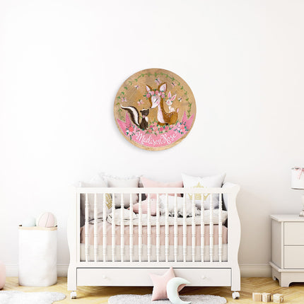 WOODLAND ANIMALS NAME SIGN FOR GIRL