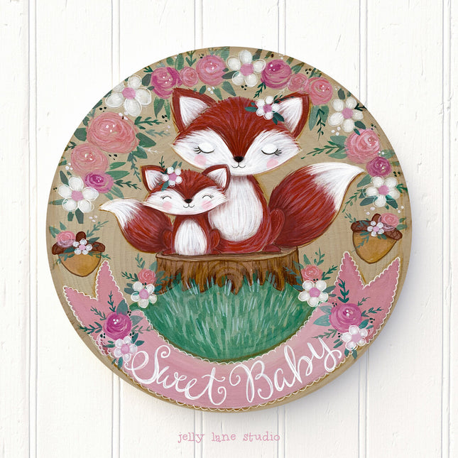 WOODLAND FOX BABY NAME SIGN