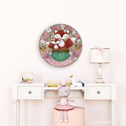 WOODLAND FOX BABY NAME SIGN