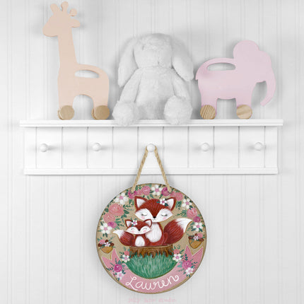 WOODLAND FOX BABY NAME SIGN