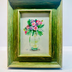 Distressed green wood frame