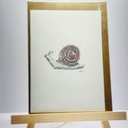 Brown envelope, white card