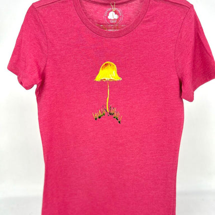 Women's Fitted The Golden Mushroom - Color Rose