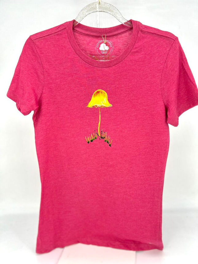 Women's Fitted The Golden Mushroom - Color Rose