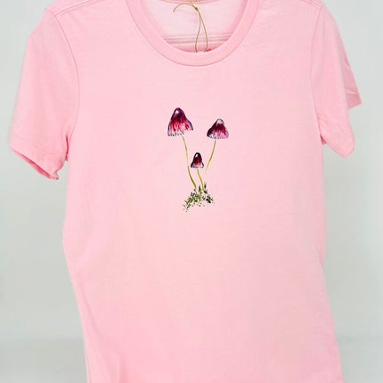 Women's Fitted Three Mushrooms Purple - Color Pink