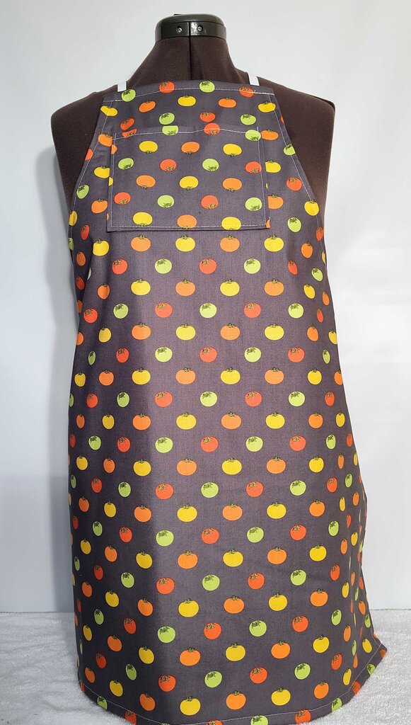 Adult Apron Tomatoes on Gray