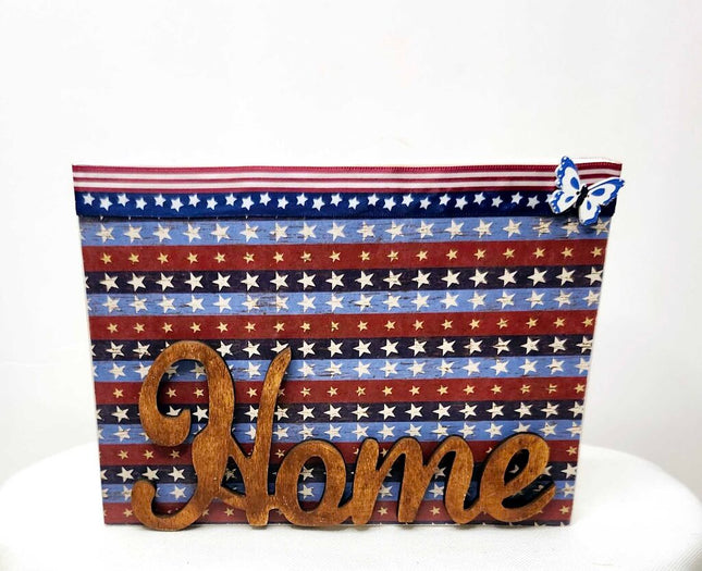 Shelf sitter- Stars decoupage (Home)