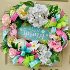 Teal Blue, Pink and White