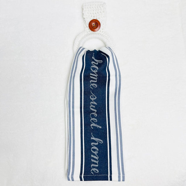 Hanging Towel Set - Home Sweet Home with white towel holder