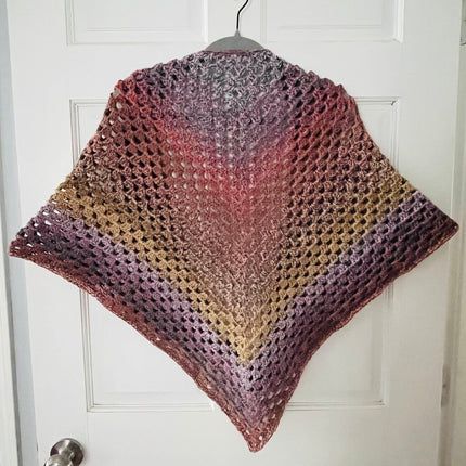 Triangle Shawl Scarf - Granny Stitch in Cat's Eye