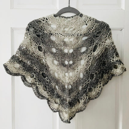 Triangle Shawl Scarf - Virus Stitch in Opal