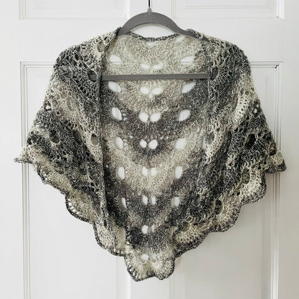 Triangle Shawl Scarf - Virus Stitch in Opal