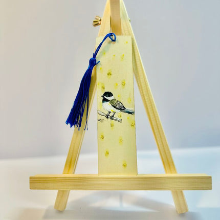 Glitter Chickadee Bookmark