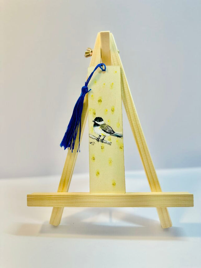 Glitter Chickadee Bookmark