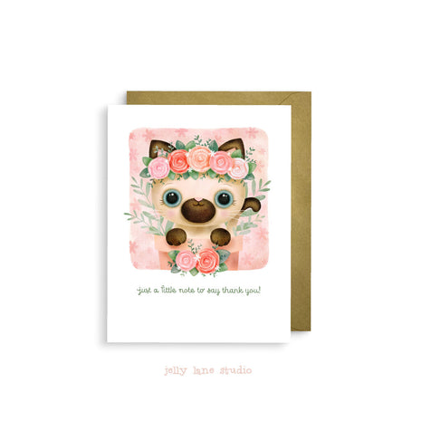 ROSE KITTY THANKYOU CARD