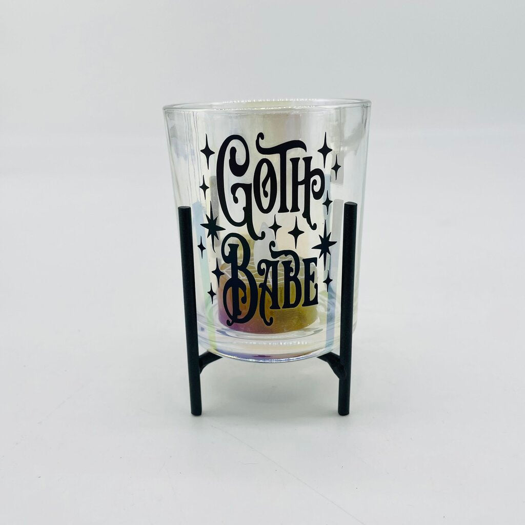Goth babe candle holder