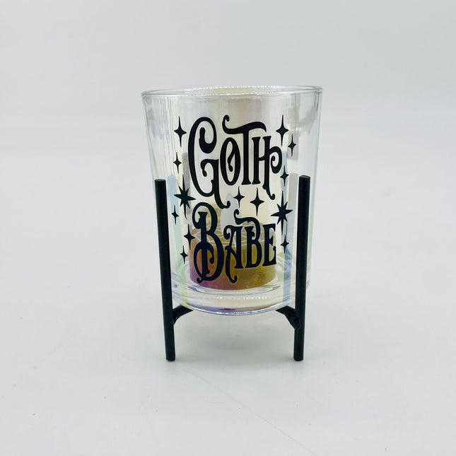 Goth babe candle holder