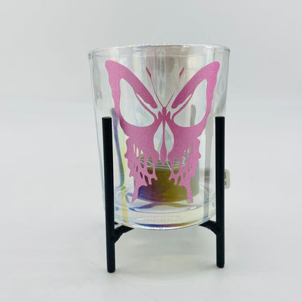 Skull butterfly candle holder