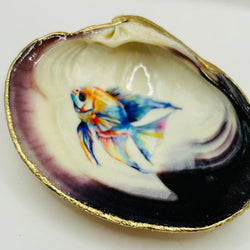 Colorful Fish on Quahog with Wampum (Cape Cod, MA) - view 1