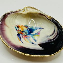 Colorful Fish on Quahog with Wampum (Cape Cod, MA) - view 3