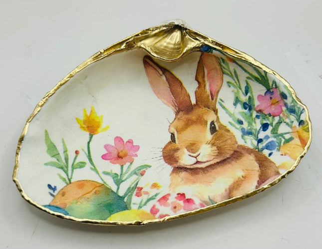 Bunny/Spring Flowers Clam Dish ( Salisbury, MA)