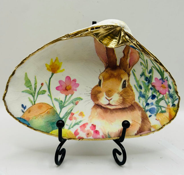Bunny/Spring Flowers Clam Dish ( Salisbury, MA)