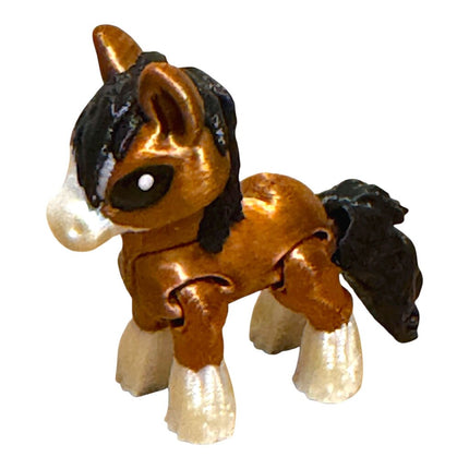 MINI CLYDESDALE HORSE BLK/BRN/WH