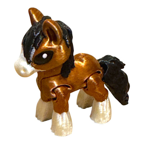 MINI CLYDESDALE HORSE BLK/BRN/WH
